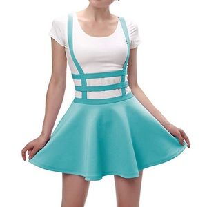 NWT Light Blue Overall Skater Skirt